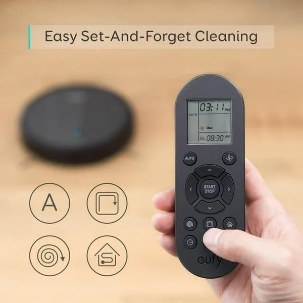 eufy Robot Vacuum 11S MAX, Super Thin, Powerful Suction, Quiet, Self-Charging Robotic Vacuum Cleaner, Cleans Hard Floors to Medium-Pile Carpets, Black