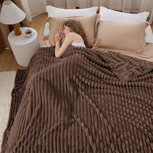 Bedsure Blue Fleece Blanket for Couch - Super Soft Cozy Blankets for Women, Cute Small Blanket for Girls, 50x60 Inches