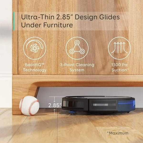 eufy Robot Vacuum 11S MAX, Super Thin, Powerful Suction, Quiet, Self-Charging Robotic Vacuum Cleaner, Cleans Hard Floors to Medium-Pile Carpets, Black