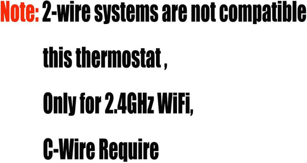 Smart Thermostat for House with C-Wire Adapter, Programmable WiFi Thermostat Compatible with Alexa and Google Assistant,7day/4period Programmable,Energy Saving, Large Screen Size 4.3", C-Wire Require