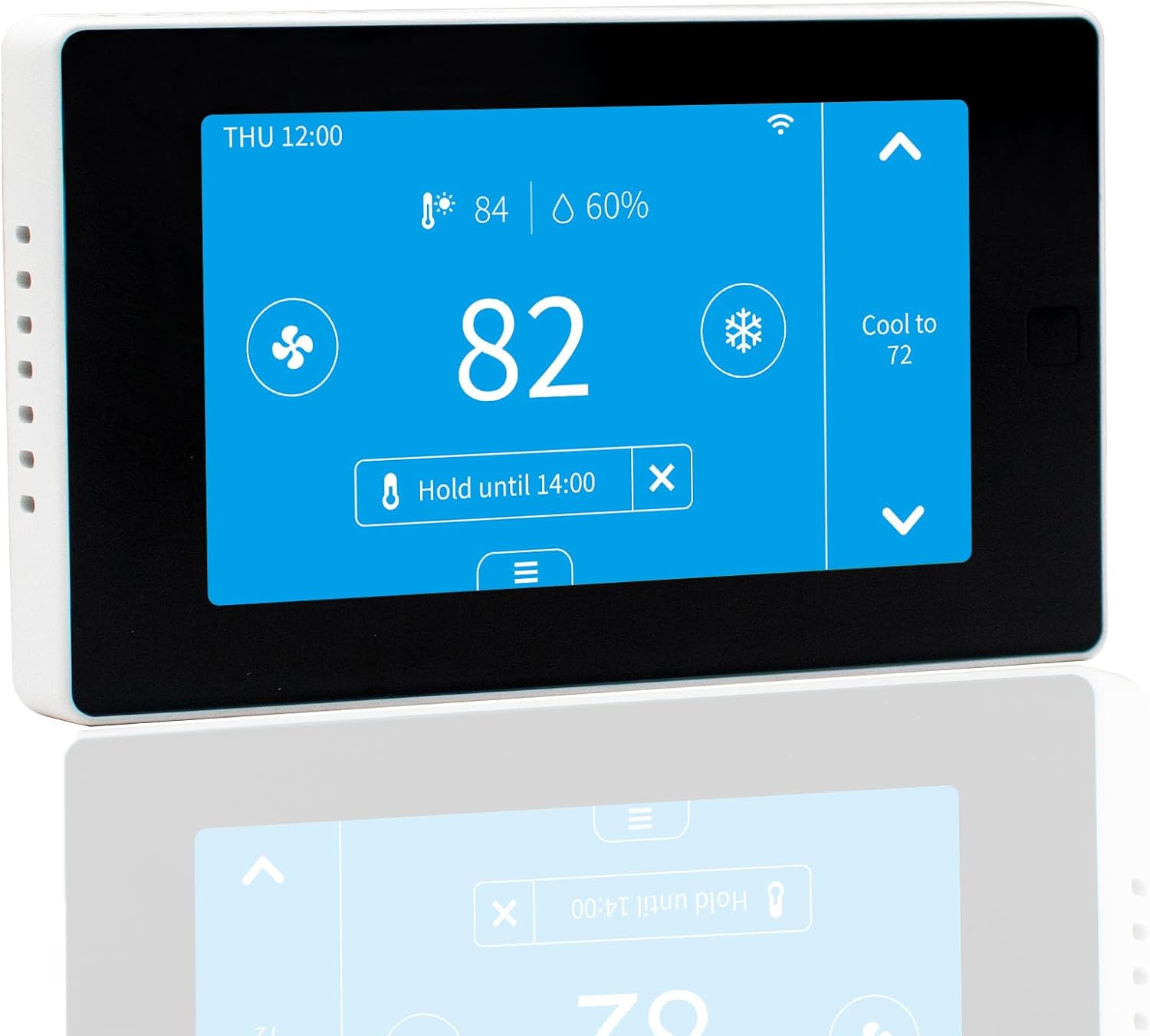 Smart Thermostat for House with C-Wire Adapter, Programmable WiFi Thermostat Compatible with Alexa and Google Assistant,7day/4period Programmable,Energy Saving, Large Screen Size 4.3", C-Wire Require