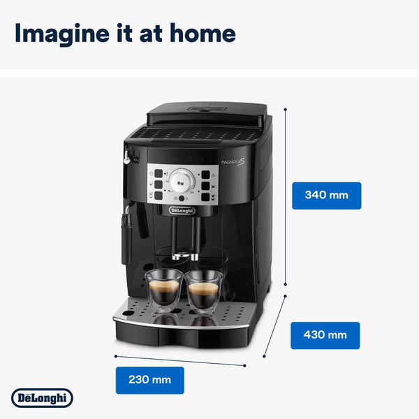De'Longhi Magnifica Evo Automatic Espresso & Coffee Machine with Manual Milk Frother for Latte, Cappuccino, Iced Coffee, Built-in Grinder, ECAM29043SB