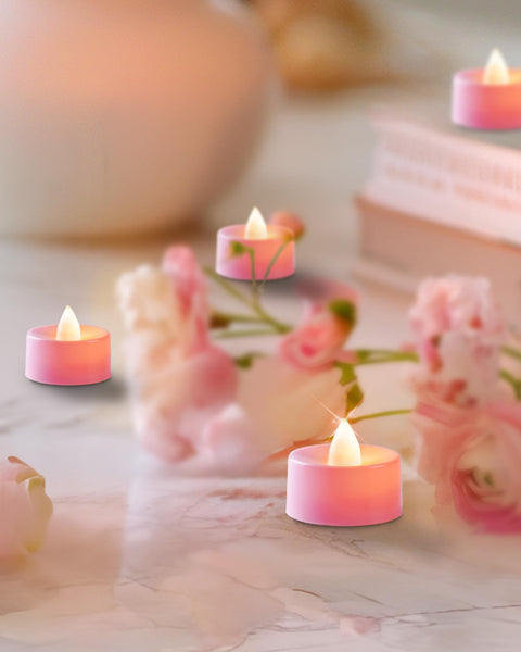 Amagic 12/24/50/100/150 Pack Battery Operated Tea Lights Candles, Fake Tealights Candles, Flameless LED Tea Lights for Halloween, Wedding, Votive, Festival, Table Decor(12 Pack, Warm White)