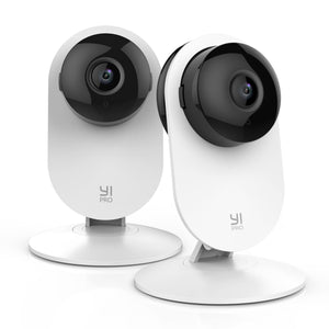 YI Pro 2K Home Security Camera, 2.4Ghz Indoor Camera with Person, Vehicle, Animal Smart Detection, Phone App for Baby, Pet, Dog Monitoring, Works with Alexa and Google Assistant 2Packs