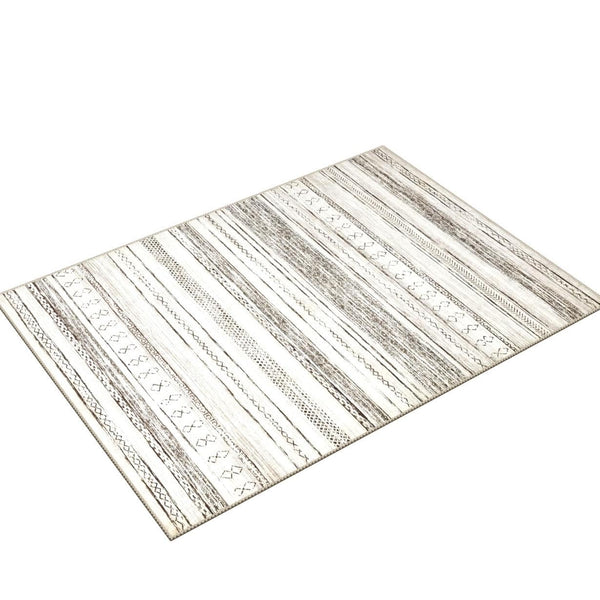Area Rug Living Room Rugs - 5x7 Washable Large Soft Neutral Boho Moroccan Bohemian Farmhouse Rug Indoor Floor Carpet for Bedroom Under Dining Table Home Office Decor - Cream Brown
