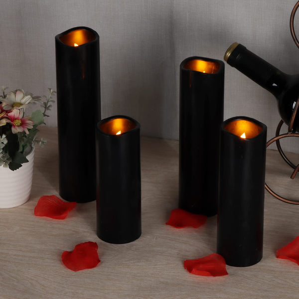 Vinkor Flameless Candles Battery Operated Candles Real Wax Pillar LED Candles with 10-Key Remote and Cycling 24 Hours Timer (Ivory 4" 5" 6" 7" 8" 9")