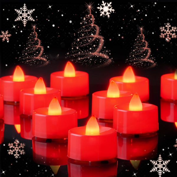 Amagic 12/24/50/100/150 Pack Battery Operated Tea Lights Candles, Fake Tealights Candles, Flameless LED Tea Lights for Halloween, Wedding, Votive, Festival, Table Decor(12 Pack, Warm White)