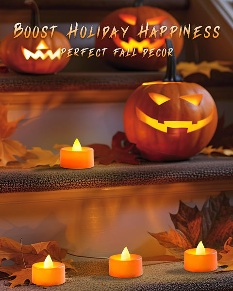 Amagic 12/24/50/100/150 Pack Battery Operated Tea Lights Candles, Fake Tealights Candles, Flameless LED Tea Lights for Halloween, Wedding, Votive, Festival, Table Decor(12 Pack, Warm White)