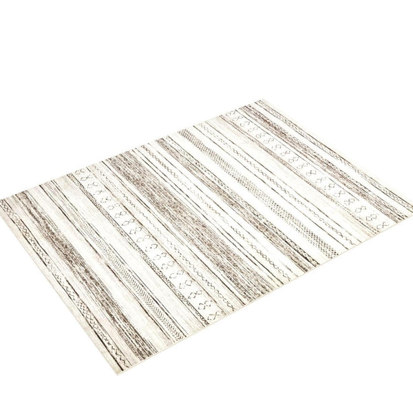 Area Rug Living Room Rugs - 5x7 Washable Large Soft Neutral Boho Moroccan Bohemian Farmhouse Rug Indoor Floor Carpet for Bedroom Under Dining Table Home Office Decor - Cream Brown
