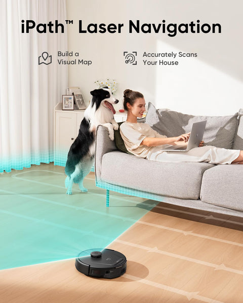 eufy Robot Vacuum 11S MAX, Super Thin, Powerful Suction, Quiet, Self-Charging Robotic Vacuum Cleaner, Cleans Hard Floors to Medium-Pile Carpets, Black