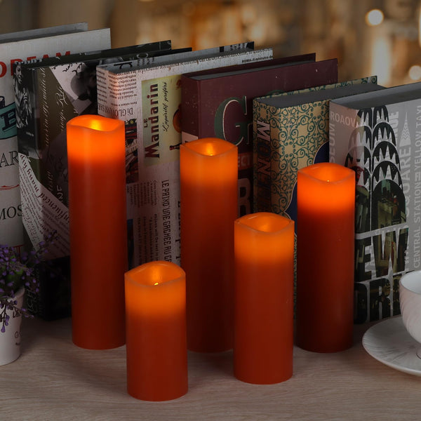 Vinkor Flameless Candles Battery Operated Candles Real Wax Pillar LED Candles with 10-Key Remote and Cycling 24 Hours Timer (Ivory 4" 5" 6" 7" 8" 9")