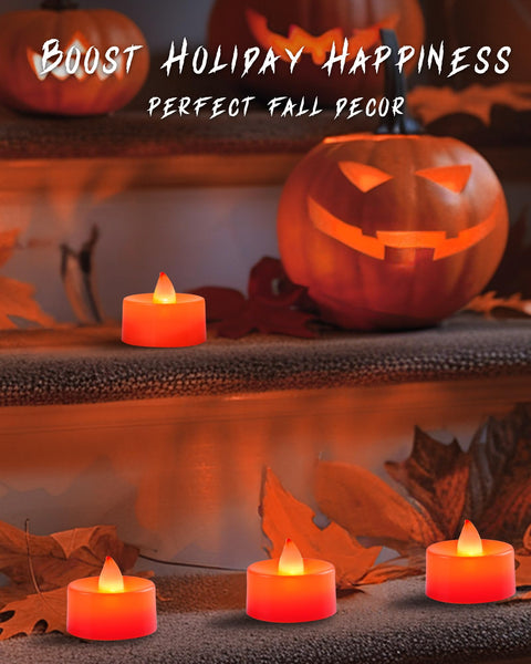 Amagic 12/24/50/100/150 Pack Battery Operated Tea Lights Candles, Fake Tealights Candles, Flameless LED Tea Lights for Halloween, Wedding, Votive, Festival, Table Decor(12 Pack, Warm White)