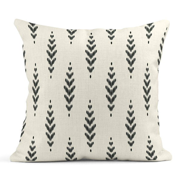 ArtSocket Set of 4 Throw Pillow Covers Ikat Tribal and Boho Bohemian Black Ethnic Herringbone for Ideas Decor Linen Outdoor Pillow Cases Home Decorative Square 22x22 Inches Pillowcases