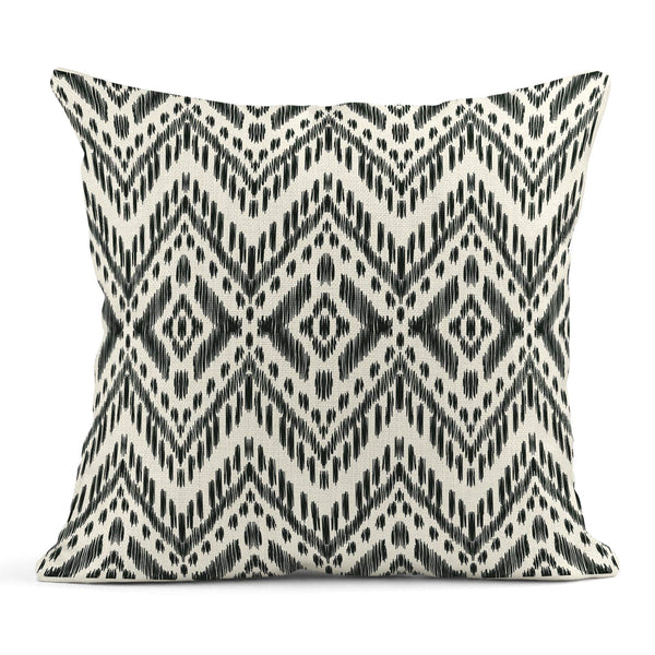 ArtSocket Set of 4 Throw Pillow Covers Ikat Tribal and Boho Bohemian Black Ethnic Herringbone for Ideas Decor Linen Outdoor Pillow Cases Home Decorative Square 22x22 Inches Pillowcases