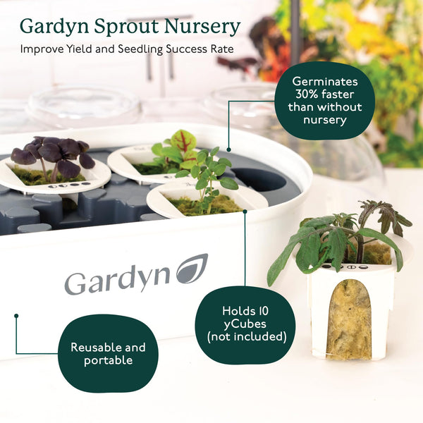 Gardyn Indoor Garden Nursery, Indoor Germination,Hydroponic Growing System - Mom Gifts -Seed Starter Tray Works w/Gardyn Home Indoor Tower Gardens, Vertical Garden Planters & Microgreens Growing Kits