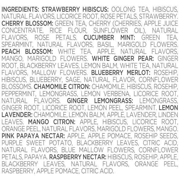 Tea Forte Warming Joy Holiday Herbal Tea Advent Calendar, Gift Set of 24 Pyramid Infuser Tea Bags with Numbered Calendar