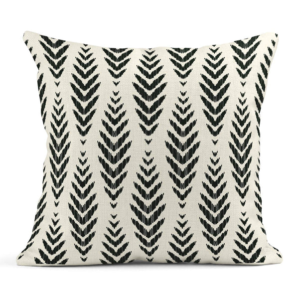 ArtSocket Set of 4 Throw Pillow Covers Ikat Tribal and Boho Bohemian Black Ethnic Herringbone for Ideas Decor Linen Outdoor Pillow Cases Home Decorative Square 22x22 Inches Pillowcases