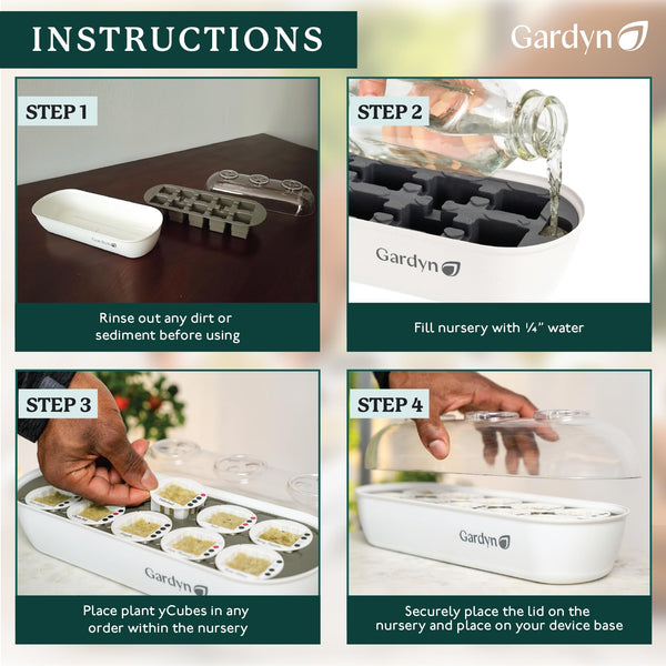 Gardyn Indoor Garden Nursery, Indoor Germination,Hydroponic Growing System - Mom Gifts -Seed Starter Tray Works w/Gardyn Home Indoor Tower Gardens, Vertical Garden Planters & Microgreens Growing Kits