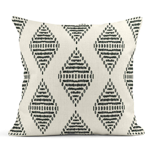 ArtSocket Set of 4 Throw Pillow Covers Ikat Tribal and Boho Bohemian Black Ethnic Herringbone for Ideas Decor Linen Outdoor Pillow Cases Home Decorative Square 22x22 Inches Pillowcases