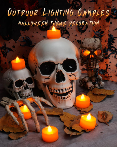 Amagic 12/24/50/100/150 Pack Battery Operated Tea Lights Candles, Fake Tealights Candles, Flameless LED Tea Lights for Halloween, Wedding, Votive, Festival, Table Decor(12 Pack, Warm White)