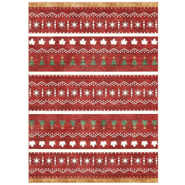 Area Rug Living Room Rugs - 5x7 Washable Large Soft Neutral Boho Moroccan Bohemian Farmhouse Rug Indoor Floor Carpet for Bedroom Under Dining Table Home Office Decor - Cream Brown