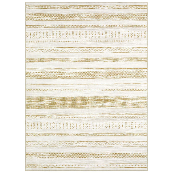Area Rug Living Room Rugs - 5x7 Washable Large Soft Neutral Boho Moroccan Bohemian Farmhouse Rug Indoor Floor Carpet for Bedroom Under Dining Table Home Office Decor - Cream Brown