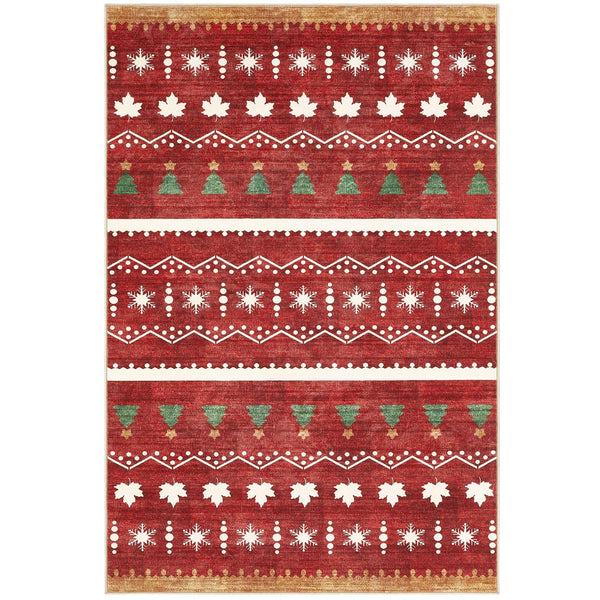 Area Rug Living Room Rugs - 5x7 Washable Large Soft Neutral Boho Moroccan Bohemian Farmhouse Rug Indoor Floor Carpet for Bedroom Under Dining Table Home Office Decor - Cream Brown