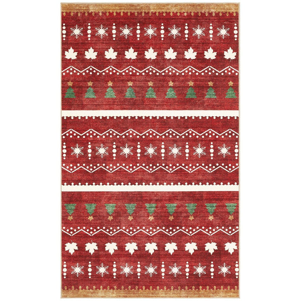 Area Rug Living Room Rugs - 5x7 Washable Large Soft Neutral Boho Moroccan Bohemian Farmhouse Rug Indoor Floor Carpet for Bedroom Under Dining Table Home Office Decor - Cream Brown
