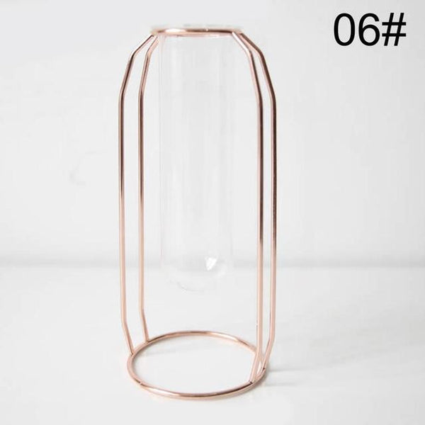 Nordic Simple Golden Glass Vase